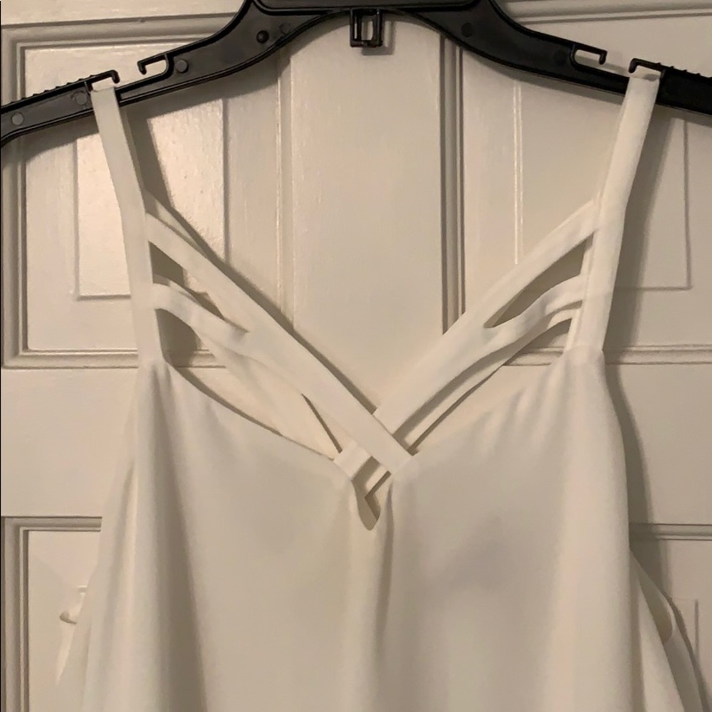 White criss-cross top